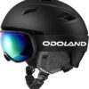 Kask narciarski Odoland Snow z goglami - wielokolorowy regulowany kask sportowy z okularami ochronnymi - snowboard, skuter śnieżny, wiatroszczelny, dla dorosłych i młodzieży, sprzęt narciarski dla mężczyzn i kobiet PATB 101