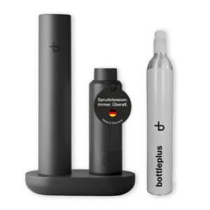 Butelka do picia z funkcją saturatora – 600 ml gazuje do 6 litrów wody (grafitowa) - H116, O3 Butelka do picia z funkcją saturatora – 600 ml gazuje do 6 litrów wody (grafitowa) - H116, O3