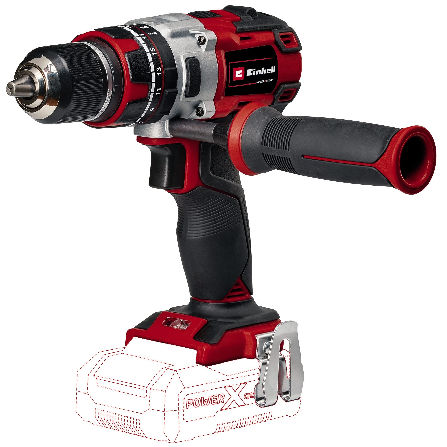 Einhell Wkrętarka akumulatorowa TP-CD 18 Li-i Brushless Solo Power X-Change (z funkcją udaru, Li-ion, 18 V, 2 biegi, 60 Nm, oświetlenie LED, 60 Nm / bezszczotkowy - X341, MX14 Einhell Wkrętarka akumulatorowa TP-CD 18 Li-i Brushless Solo Power X-Change (z funkcją udaru, Li-ion, 18 V, 2 biegi, 60 Nm, oświetlenie LED, 60 Nm / bezszczotkowy - X341, MX14